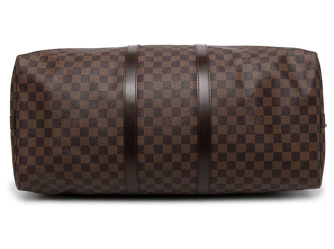 Louis Vuitton Brown Damier Ebene Keepall Bandouliere 55 - vista 3