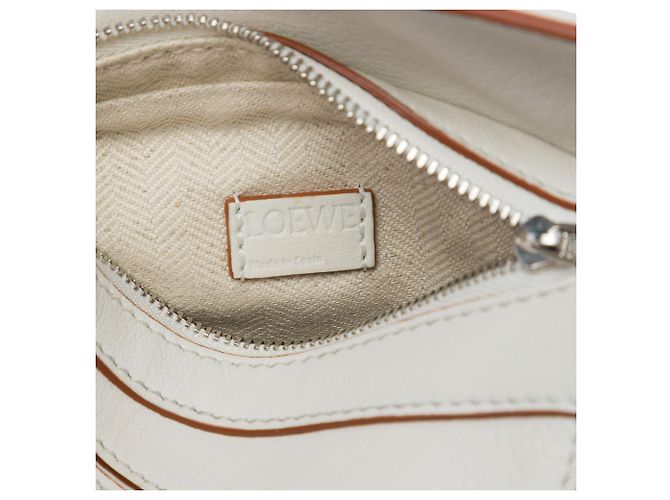 Borsa Puzzle Nano LOEWE in vitello bianco - vista 5