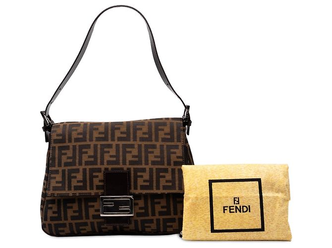 Fendi Brown Zucca Canvas Mamma Forever - vista 7