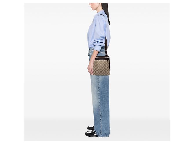 Borsa a tracolla Gucci Beige GG Supreme - vista 6