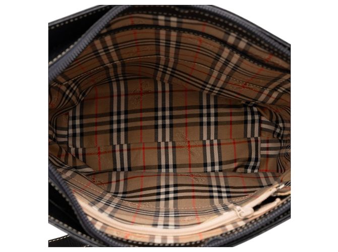 Burberry Schultertasche aus schwarzem Leder - Ansicht 4