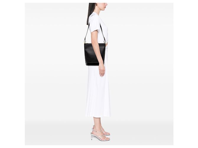 Burberry Schultertasche aus schwarzem Leder - Ansicht 6
