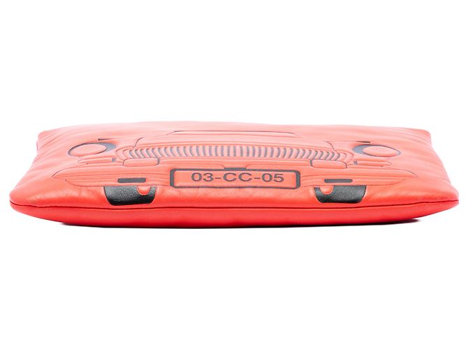 Chanel Orange Medium Printed Lambskin Cuba La Habana O Case Clutch - vista 3