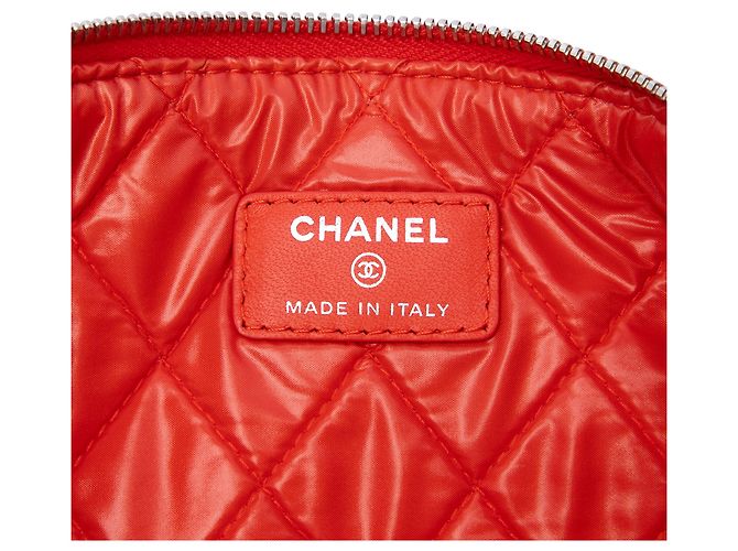 Chanel Orange Medium Printed Lambskin Cuba La Habana O Case Clutch - vista 5