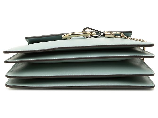 Borsa Faye Chloé Piccola in Vitello e Camoscio Blu - vista 3