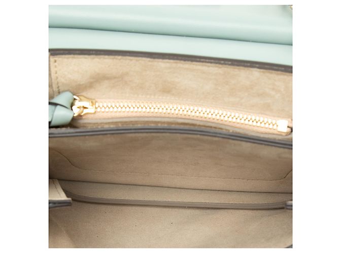 Borsa Faye Chloé Piccola in Vitello e Camoscio Blu - vista 4