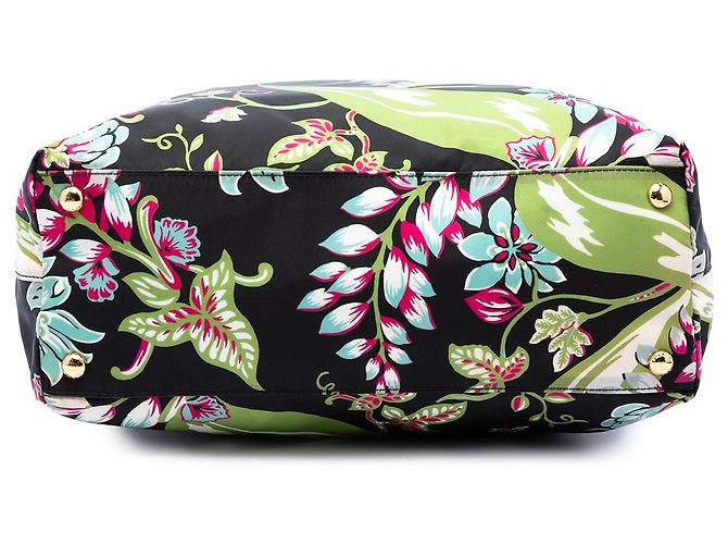 Borsa Satchel Prada in Tessuto Stampato Nera - vista 3