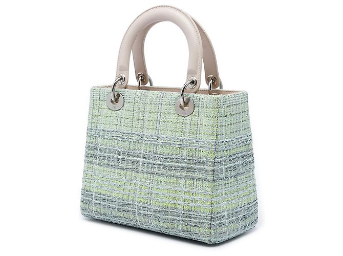 Dior Green Medium Tweed Lady Dior - vista 2