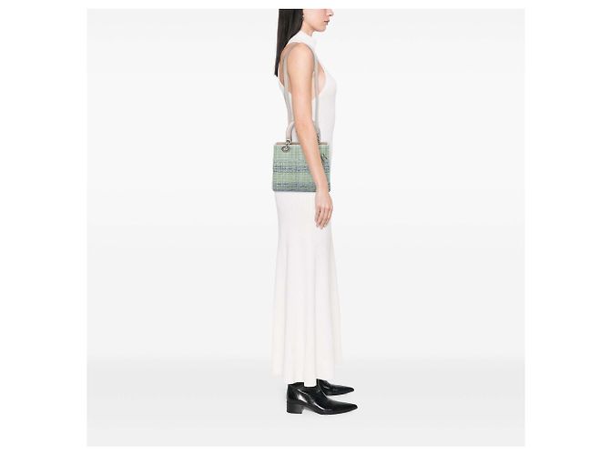 Dior Green Medium Tweed Lady Dior - vista 5