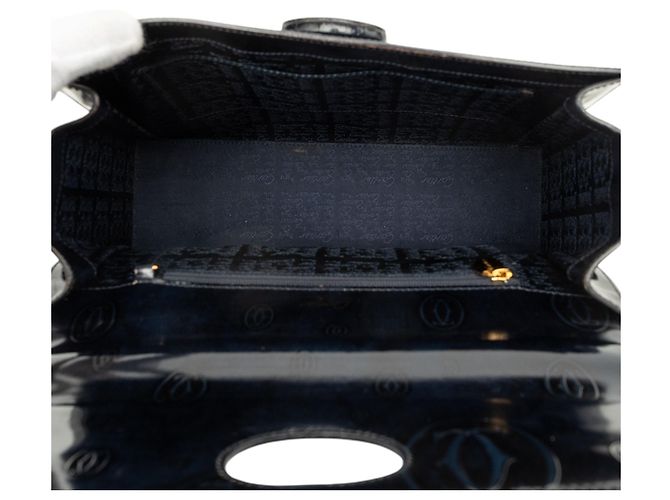 Borsa Cartier Black Patent Happy Birthday Top Handle - vista 4
