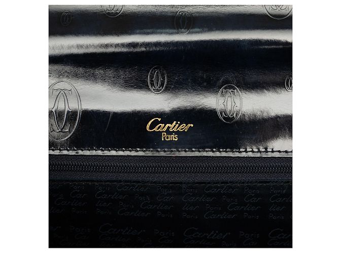 Borsa Cartier Black Patent Happy Birthday Top Handle - vista 5