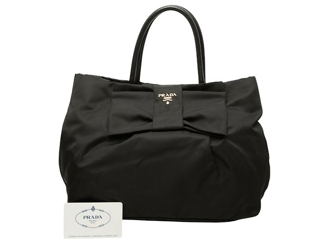 Bow Borsa Prada in Tessuto nera con fiocco Fiocco - vista 7