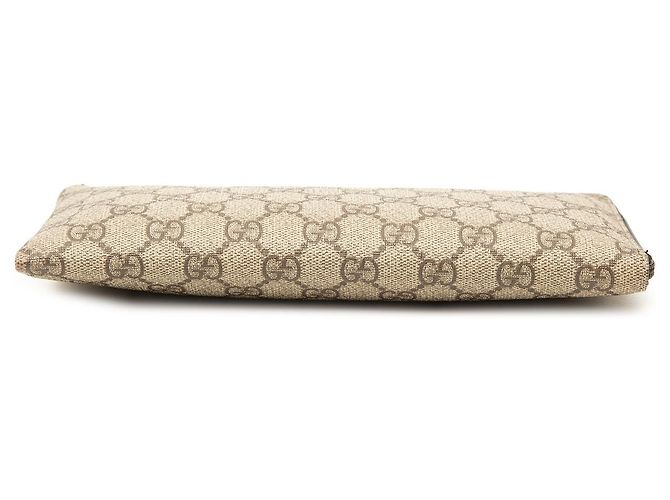 Pouch con zip Gucci Beige GG Supreme - vista 3
