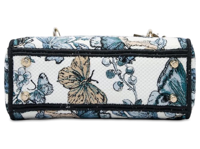 Dior White Mini Embroidered Canvas Toile de Jouy Mexico Lady D Lite - vista 3