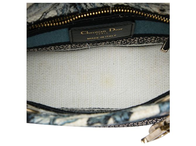 Dior White Mini Embroidered Canvas Toile de Jouy Mexico Lady D Lite - vista 4