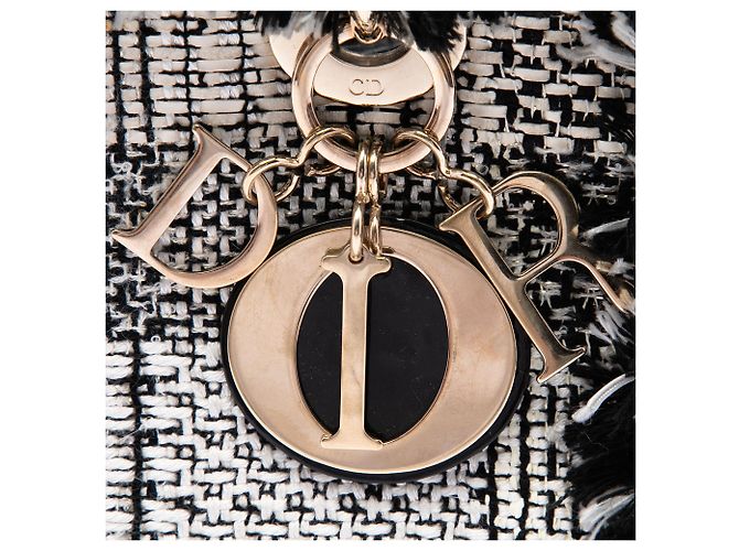 Dior Black Medium Tweed Fringe Lady Dior - vista 5