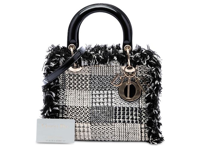 Dior Black Medium Tweed Fringe Lady Dior - vista 7