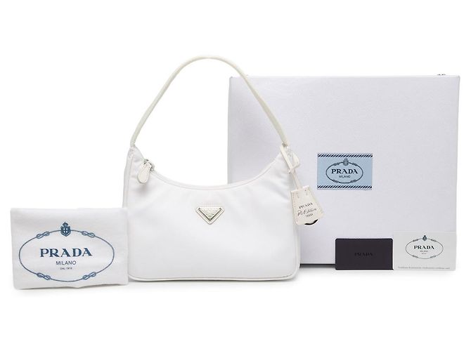 Re-Edition Borsa a tracolla Prada White Mini Tessuto Re Edition 2000 - vista 6