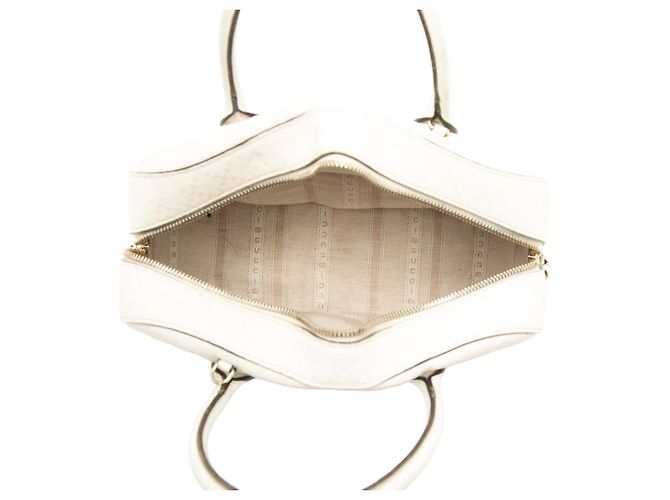 Borsa Satchel Gucci in vitello lucido bianco con diamanti - vista 4