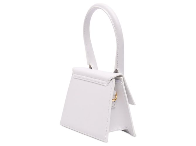 Jacquemus White Leather Le Chiquito Moyen - vista 2