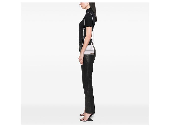Jacquemus White Leather Le Chiquito Moyen - vista 6