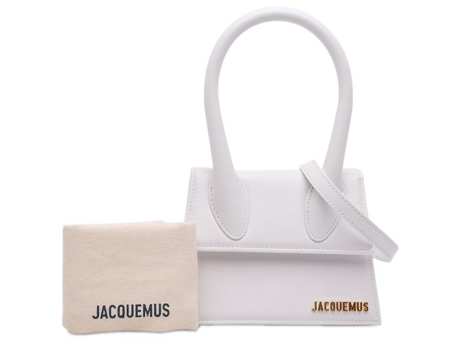 Jacquemus White Leather Le Chiquito Moyen - vista 7