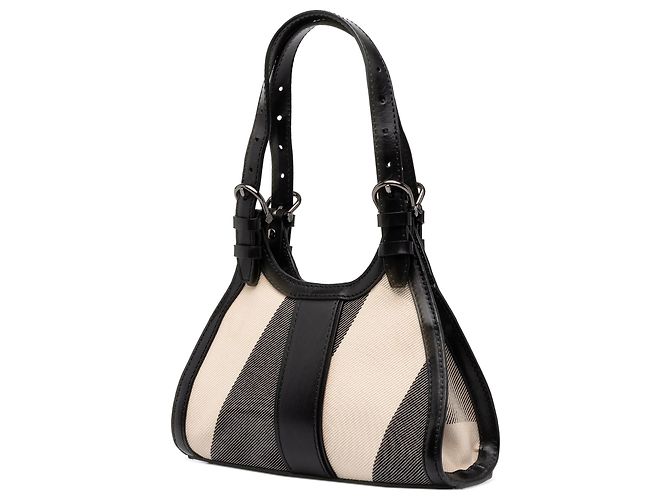 Borsa Burberry Black Supernova Check Canvas - vista 2
