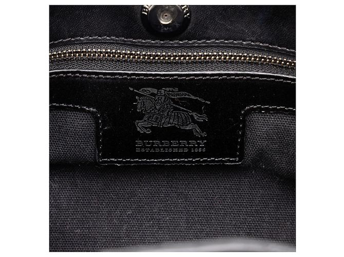 Borsa Burberry Black Supernova Check Canvas - vista 5