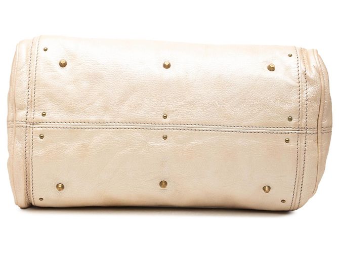 Borsa a mano Chloé Paddington Medium in pelle metallizzata oro - vista 3