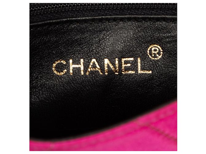 Chanel Pink CC Quilted Satin Flap Crossbody - vista 5