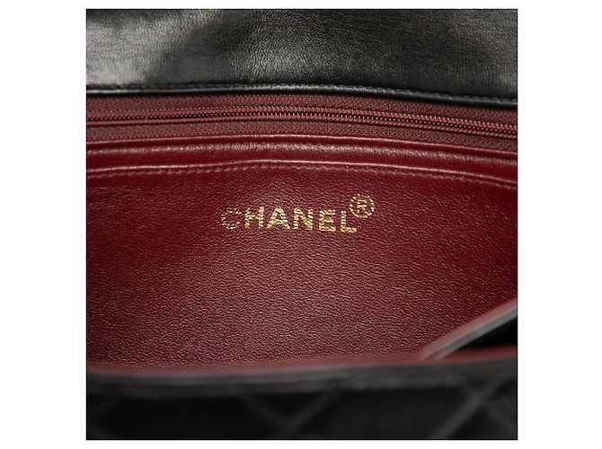Chanel Black CC Quilted Lambskin Single Flap - vista 5