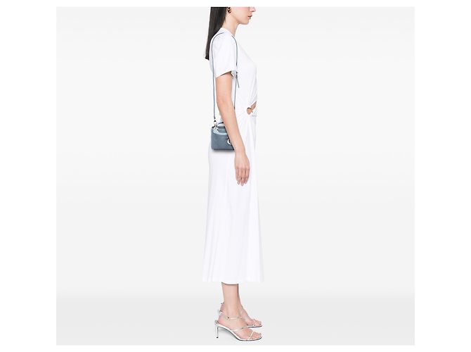 Dior Blue Micro Lambskin Cannage Lady Dior - vista 6