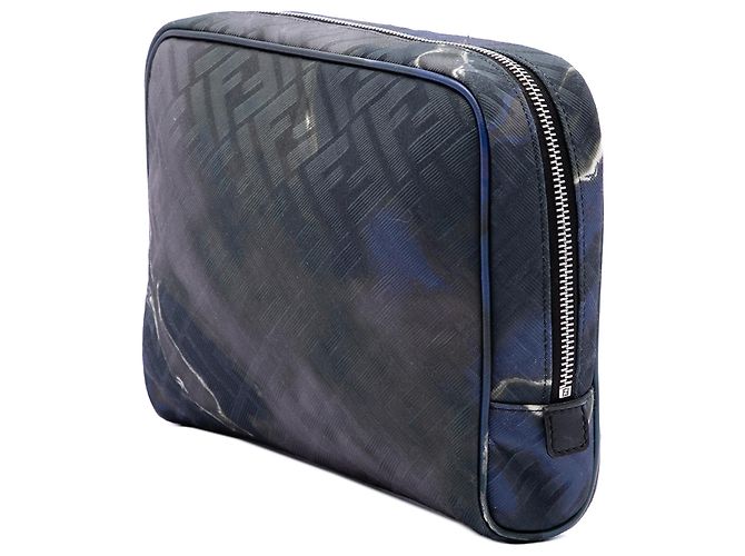 Necessaire Fendi Blue Zucca Gradient Canvas FF 1974 - vista 2