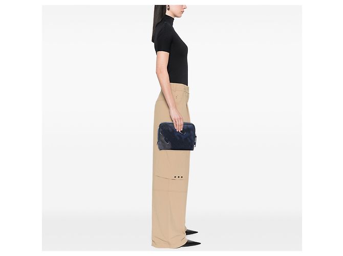 Necessaire Fendi Blue Zucca Gradient Canvas FF 1974 - vista 6