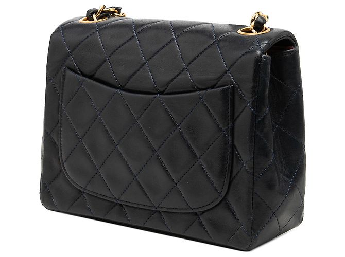 Chanel Black Mini Square Classic Lambskin Single Flap - Ansicht 2