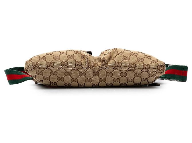 Borsa cintura Gucci Beige GG Canvas Web con doppia tasca - vista 3