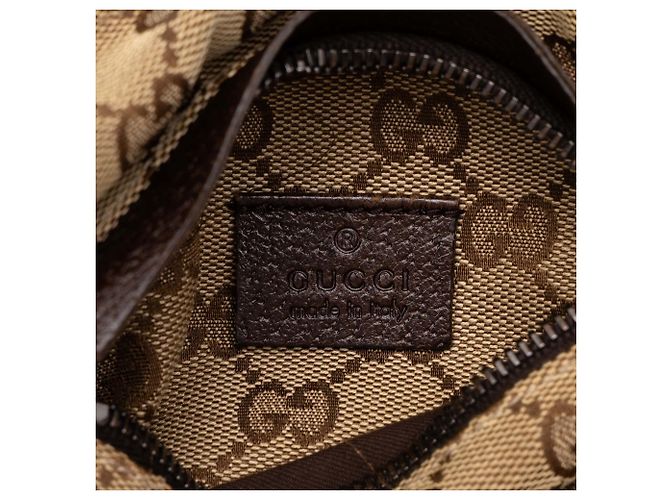 Borsa cintura Gucci Beige GG Canvas Web con doppia tasca - vista 5