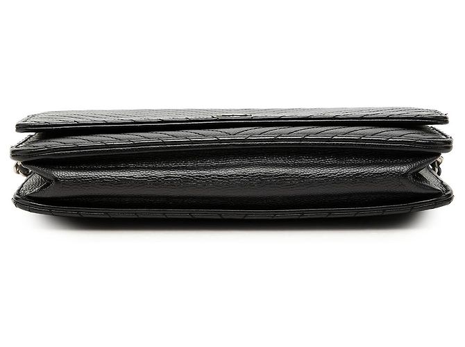 Portafoglio Chanel Black CC Chevron Caviar Wallet On Chain - vista 3
