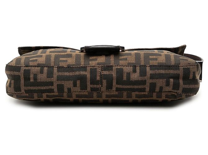 Borsa Baguette Fendi in tela Zucca marrone - vista 3