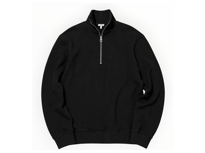 Loewe Sweatshirt aus Baumwolle und Kaschmir mit Reißverschluss - Schwarz - Ansicht 10