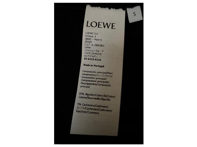 Loewe Sweatshirt aus Baumwolle und Kaschmir mit Reißverschluss - Schwarz - Ansicht 14