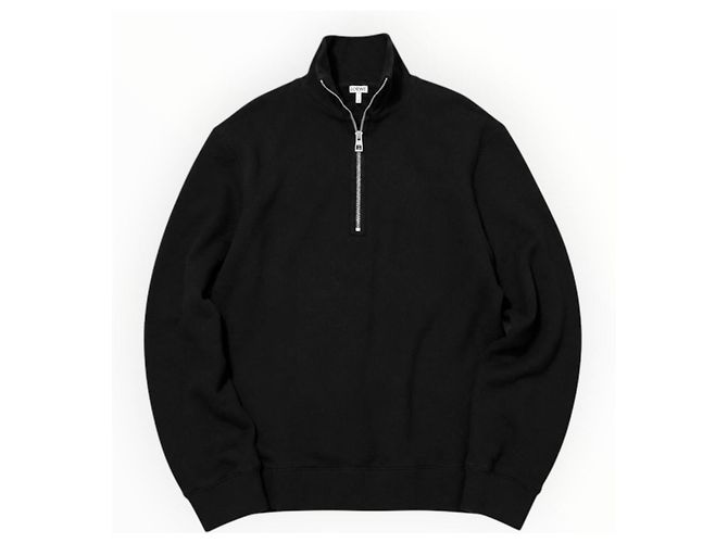 Loewe Sweatshirt aus Baumwolle und Kaschmir mit Reißverschluss - Schwarz - Ansicht 16