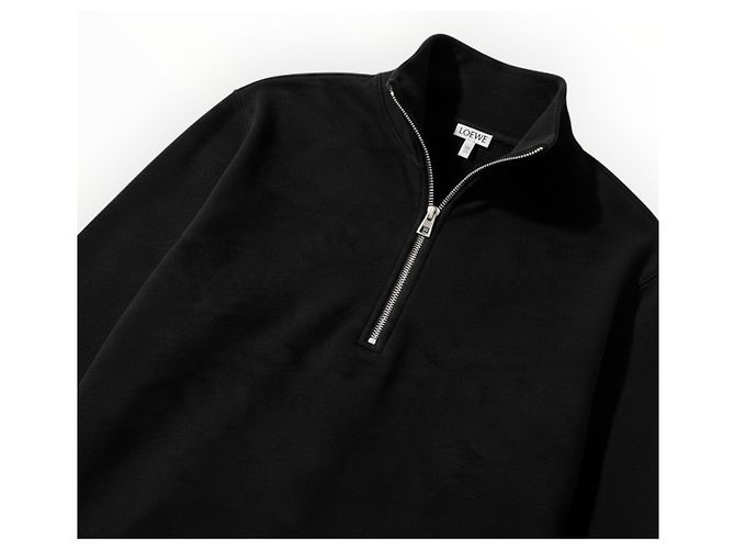 Loewe Sweatshirt aus Baumwolle und Kaschmir mit Reißverschluss - Schwarz - Ansicht 18