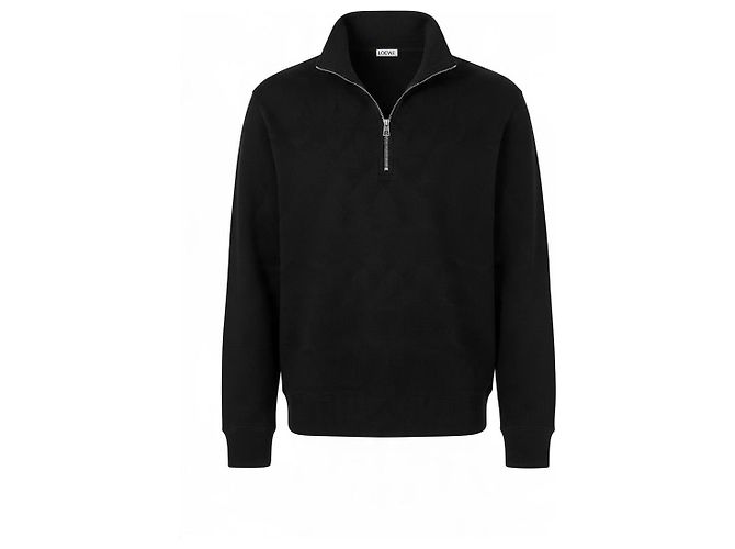 Loewe Sweatshirt aus Baumwolle und Kaschmir mit Reißverschluss - Schwarz - Ansicht 20
