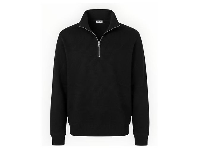 Loewe Sweatshirt aus Baumwolle und Kaschmir mit Reißverschluss - Schwarz - Ansicht 6