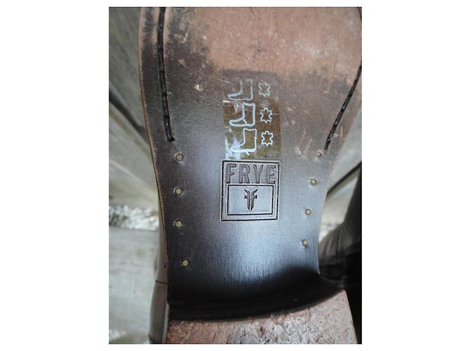 Frye Melissa Tall Leder-Reitstiefel Braun - Ansicht 11