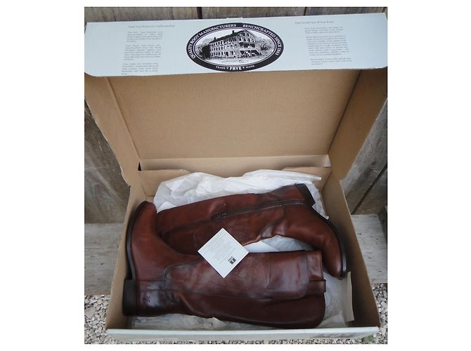Frye Melissa Tall Leder-Reitstiefel Braun - Ansicht 3
