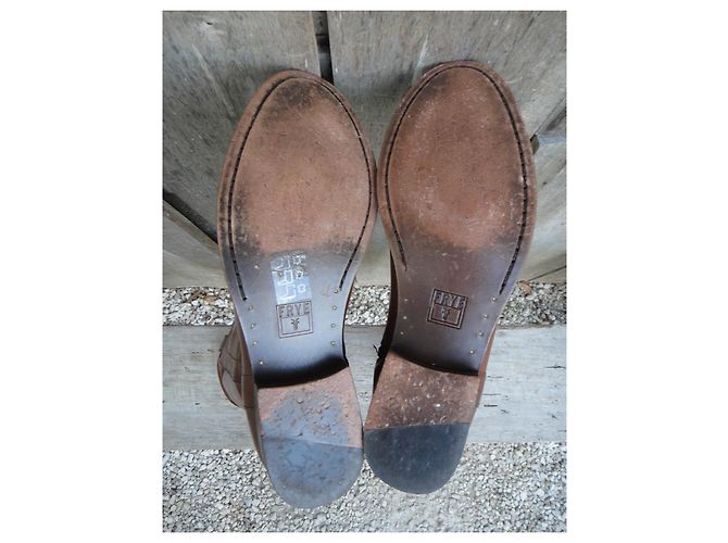 Frye Melissa Tall Leder-Reitstiefel Braun - Ansicht 6