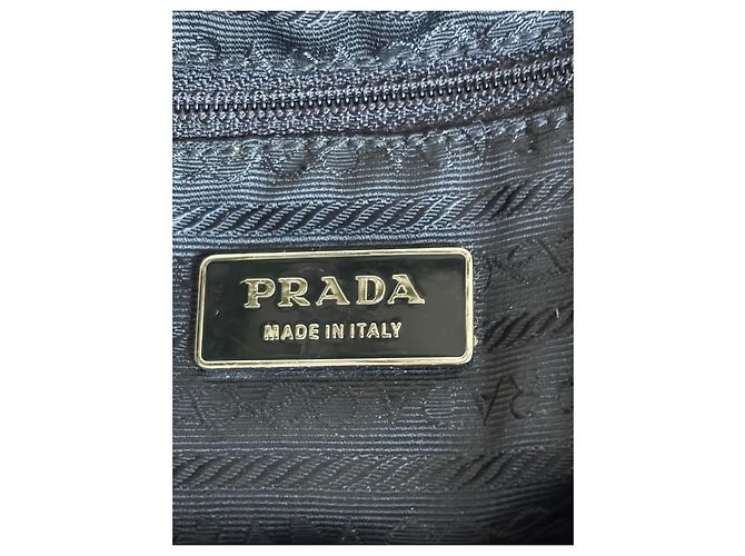 Prada Mochila de Nailon Marrón y Cuero - vista 6