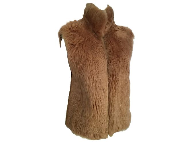 Hermès Colete reversível de pele de carneiro Camel - vista 3